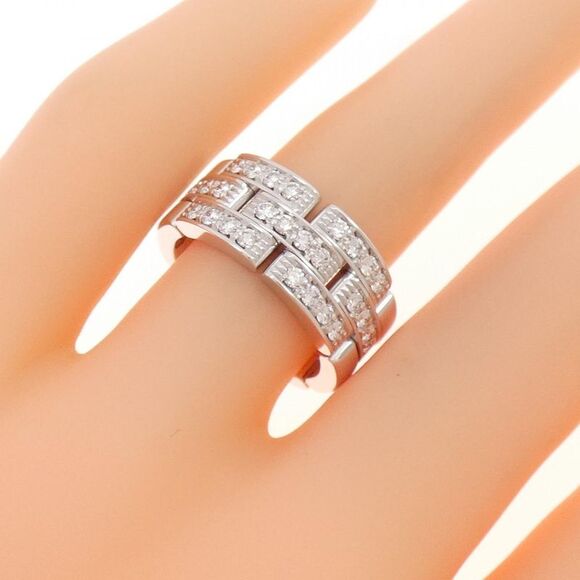 Cartier Maillon Panthère Au750 White Gold Diamond Ring Size 9.5 - Picture 5 of 5